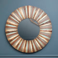 Wooden Round Wall Mirror