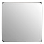 Matt Black Square Wall Mirror