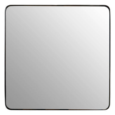 Matt Black Square Wall Mirror
