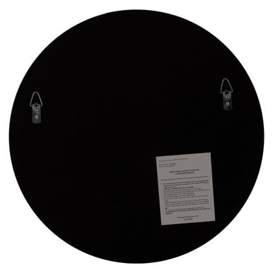 Small Round Wall Mirror with Silver Frame
