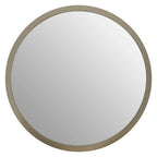 Small Round Wall Mirror with Silver Frame
