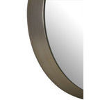 Small Round Wall Mirror with Silver Frame