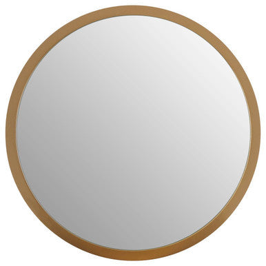Small Round Wall Mirror with Gold Frame