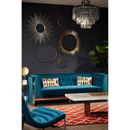 Small Round Wall Mirror with Gold Frame
