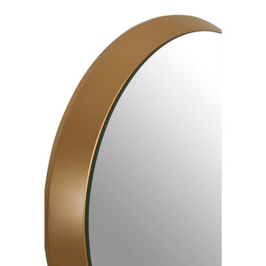 Small Round Wall Mirror with Gold Frame