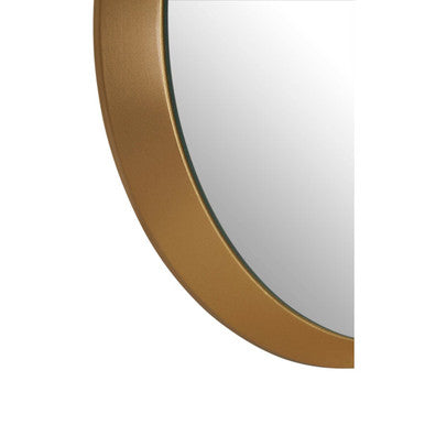 Small Round Wall Mirror with Gold Frame