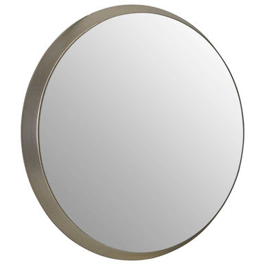 Medium Round Silver Wall Mirror