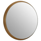 Medium Round Wall Mirror with Gold Frame