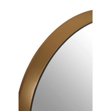 Medium Round Wall Mirror with Gold Frame