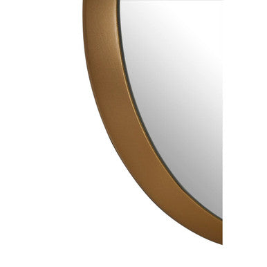 Medium Round Wall Mirror with Gold Frame