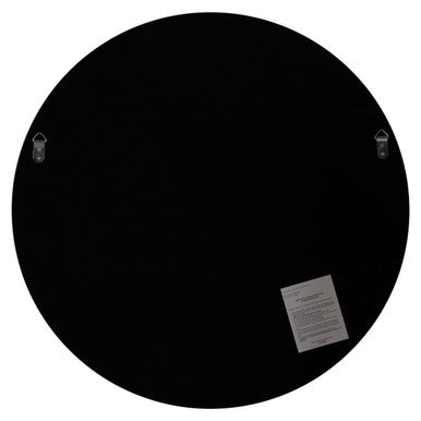 Large Round Wall Mirror with Silver Frame