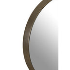 Large Round Wall Mirror with Silver Frame