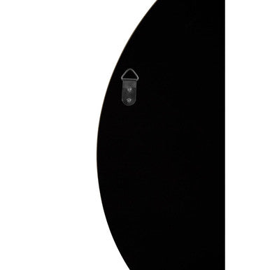 Large Round Wall Mirror with Silver Frame