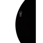 Large Round Wall Mirror with Silver Frame