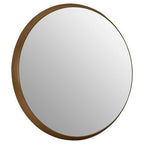 Large Round Wall Mirror with Gold Frame