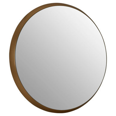 Large Round Wall Mirror with Gold Frame
