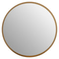 Large Round Wall Mirror with Gold Frame