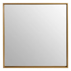 Gold Medium Square Wall Mirror with Sleek Rim