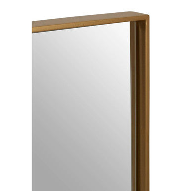 Gold Medium Square Wall Mirror with Sleek Rim