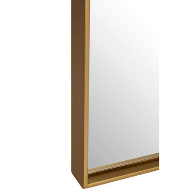 Gold Medium Square Wall Mirror with Sleek Rim