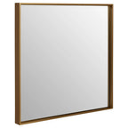 Gold Large Square Wall Mirror with Sleek Rim