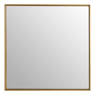 Gold Large Square Wall Mirror with Sleek Rim