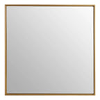 Gold Large Square Wall Mirror with Sleek Rim