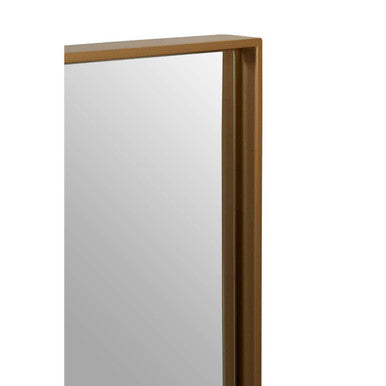 Gold Large Square Wall Mirror with Sleek Rim