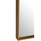 Gold Large Square Wall Mirror with Sleek Rim