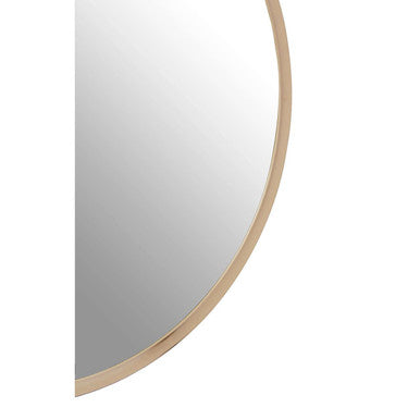 Round Wall Mirror with Gold Finish Frame