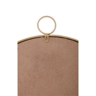 Round Wall Mirror with Gold Finish Frame