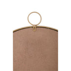 Round Wall Mirror with Gold Finish Frame