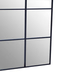 Grid Wall Mirror with Black Finish Frame