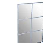 Grid Wall Mirror with Silver Finish Frame