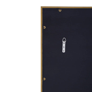 Grid Wall Mirror with Gold Finish Frame