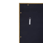 Grid Wall Mirror with Gold Finish Frame