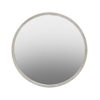 Small Antique Silver Round Wall Mirror