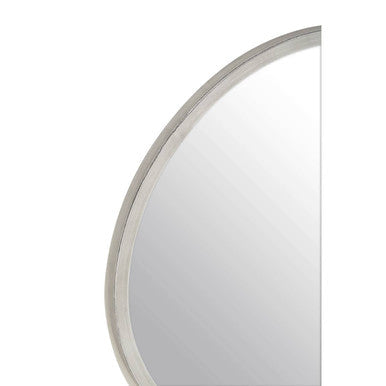 Small Antique Silver Round Wall Mirror