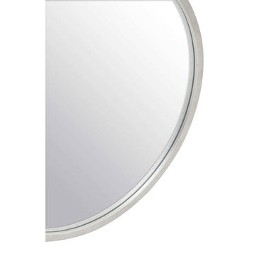 Small Antique Silver Round Wall Mirror