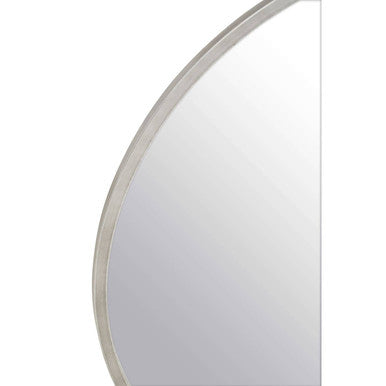 Large Antique Silver Round Wall Mirror