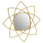 Gold Finish Geometric Wall Mirror