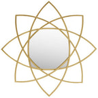 Gold Finish Geometric Wall Mirror