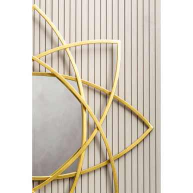 Gold Finish Geometric Wall Mirror