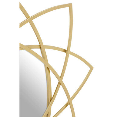 Gold Finish Geometric Wall Mirror