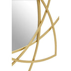 Gold Finish Geometric Wall Mirror