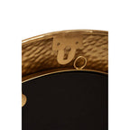 Textured Gold Finish Round Wall Mirror