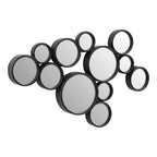Black Multi Circles Wall Mirror