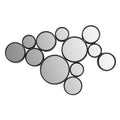 Black Multi Circles Wall Mirror