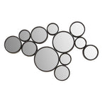 Black Multi Circles Wall Mirror