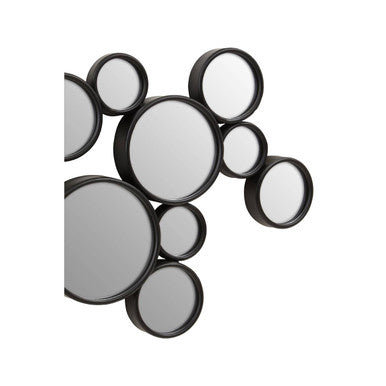 Black Multi Circles Wall Mirror